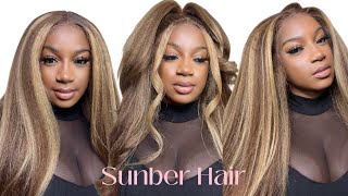 Be A Honey Blonde Bombshell With Sunber Hair'S 13X4 Lace Front Kinky Straight Human Hair Wig