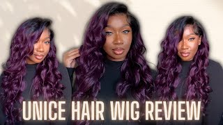 Lets Switch It Up! Ombre Deep Purple 13X4 Wig Review Ft Unice Hair | Tan Dotson