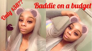 Grey Lace Front Wig For $38? Baddie On A Budget// Udreamy Wig Review