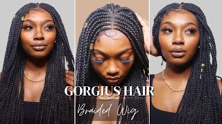 Braided Wig! Summer Hair In 5 Minutes | Outre 4X4 Lace Front | Tiasia Cockrell