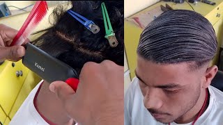 Hair State || Curly To Straight Hair Keratin Tutorial || Barber?