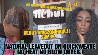 Must Watch This Magic.!! Amazon Hair: Debut Afro Kinky.!!  Natural Leave-Out No Heat Used.!!