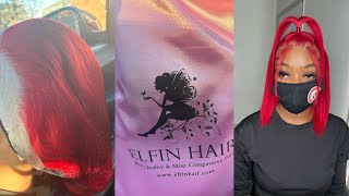 The Truth About Elfin Hair 13*4 Lace Front Red Bob Wig !