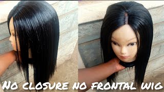 Make Your Own Closure/Frontal|Make A Wig From Scratch Without Machine|No Glue Fake Closure|Frontal