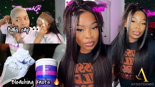 Detailed 3D 13X6 Full Lace Front Wig Install +Claw Clip Half Up Half  Down Ft.Afsisterwig