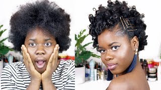 Blow Out + Perm Rod On Short Natural Hair