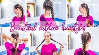 6 Easy And Beautiful Hairstyles For Outdoors, Hiking, Exercising For Long/Medium Hair