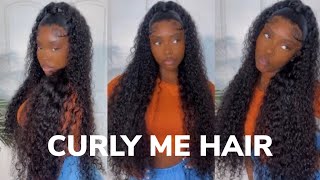 Bomb 30" Half Up Half Down Water Wave Wig Install | Ft Curly Me Hair