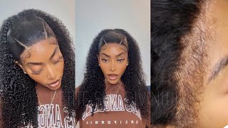 Seemless Kinky Edges Lace Front Curly Wig Install Ft. Beauty Forever Hair | Petite-Sue Divinitii