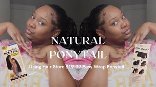 Natural Hairstyles: Watch Me Slay A Synthetic Ponytail Ft. Organique Pony Easy Wrap Around Ponytail