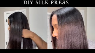 How To: Silk Press Natural Hair At Home | Curly To Straight |