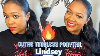 Outre Timeless Ponytail | Lindsey Synthetic | Valentines Day Hair | Every Day Look | Cheap Ponytail