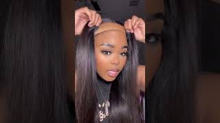 5*5 Lace Closure Natural Black Straight Wig 24 Inch 180% Density