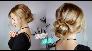 Heatless Hairstyle Easy Fancy Looking Curly Bun Updo | Awesome Hairstyles