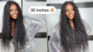*Must Have* Affordable 30Inches Water Wave 5X5 Hd Closure Lace Wig + Install | Ft. Alibonnie Hair