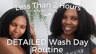 Detailed Wash Day Routine For Definition And Hydration | 30 Day Hair Detox