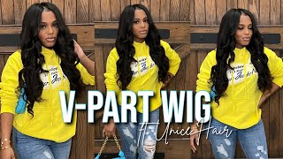 V-Part Wig Install | Super Quick And Easy, Beginner Friendly Ft. Unice Hair