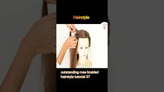 Outstanding Rose Braided Hairstyle Of Bridal #Tutorial 37 #New #Shorts #Short #Viral #Viralshorts