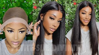 Beginner Friendly No  Glue/Adhesive Lace Wig Install Ft. Myfirstwig   | Petite-Sue Divinitii