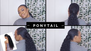 Easy Slick Ponytail On Type 4 Natural Hair | Shake N Go Pony Pro! 32" Ponytail | Kellylabelle