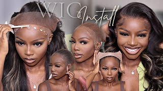 Step By Step No Plucking Frontal Wig Install For Beginners + Detailed Bald Cap Method