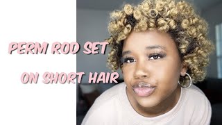 Perm Rod Set On Short Hair | Liyah Moore