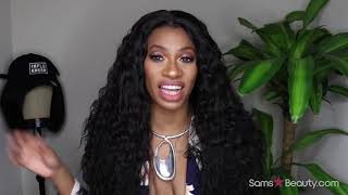 The Stylist Synthetic Lace Front Wig 4X4 Swiss Lace Silk Top Paradise Wave / Samsbeauty.Com