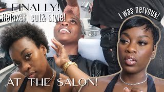 Relaxer, Pixie Cut& Style!| At A Salon In Toronto!| It'S Been Over 1 Year!