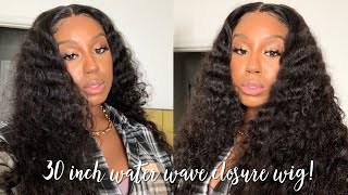 5 Minute Wig Install: 30 Inch Water Wave 5X5 Hd Lace Closure Wig| Asteria Hair