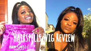 #Hair Review|4X4 Lace Closure Brazilian Wig Slick Look| Ft. Hairspells