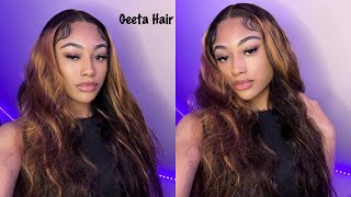 13X4 Hd Lace Wig 26 Inches 250% Density Body Highlight Hair Ft. Geeta Hair