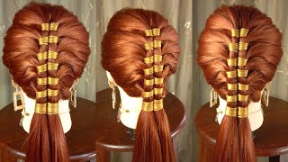 Modern Ponytail Hairstyle For Lehenga | New Hairstyle |Trendy Hairstyle For Teenagers