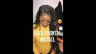 Client Series: Indique Curly Hair Lace Frontal Install | Bald Cap Method | Keepingupwithlondon