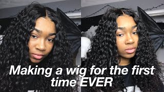 First Time Making A Wig / With Lace Closure And Bundles Ft Ali Julia Hair