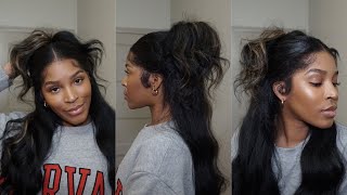 Easy Half Up Half Down Claw Clip Style With Clip Ins | Betterlength