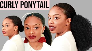 Sleek Ponytail On Natural Hair | Curlsqueen Coarse Kinky Fro