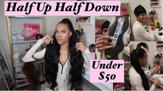 Half Up Half Down Quick Weave | No Leave Out | Under $50