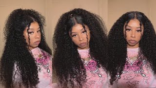 Curly Hairstyles | Half Up Half Down Claw Clip Tiktok Hairstyle | Yasi Hair