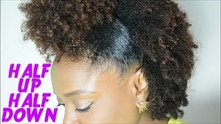 Half Up, Half Down Natural Hair Tutorial | Type 4 Hair | Medium Length | The Curly Closet