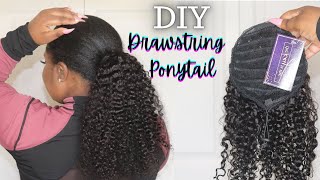 How To: Diy Drawstring Ponytail | As Low As $5 | Kinky Curly Hair From Thekeyisme Haircollection
