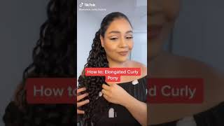 How To Create An Elongated Curly Ponytail With Bebonia Curly Hair Extensions