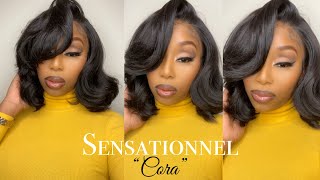 Synthetic Where ?!  | Sensationnel What Lace " Cora" | Natural Bob Hairstyle | Ft Divatres