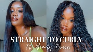Magic 1 Wig 2 Styles! Must Have Straight To Curly Wig Over Locs | Beauty Forever Hair