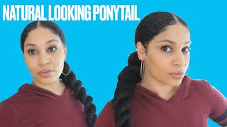 Sleek Twisted Ponytail On Natural Hair - Natural Looking Ponytail - Was This A Fail? - Naturalsbest