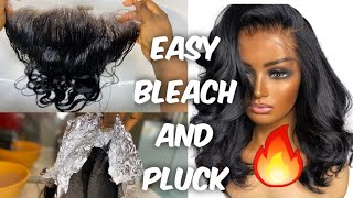 How To : Bleach Knots Pluck Lace Front Wig/ Lace Closures For Beginners