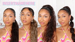 Instant Ponytail? Synthetic Ponytail On Natural Hair Inh Styling & Review | Sharleen Abigail