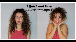 5 Quick And Easy Curly Hairstyles | Lydiagrace