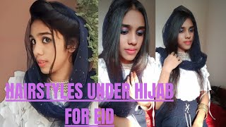3 Eid Hairstyle Under Hijab / Simple Hairstyles / In Malayalam / Eid Series #4