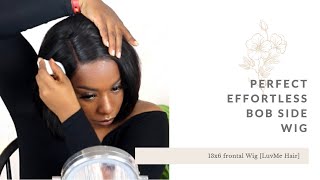 Unboxing| Install| The Perfect Effortless Side Part Bob Wig| 10 Inch |Luvme Hair