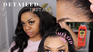  Detailed 13X4 Glueless Wig Install For Beginners | No Baby Hair + Low Hairline
